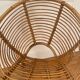 Vintage rattan spiral basket armchair