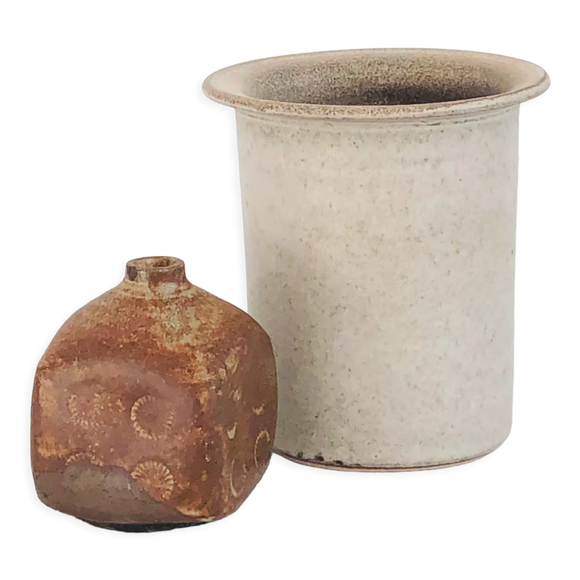 Duo de vases en céramique hollandaise