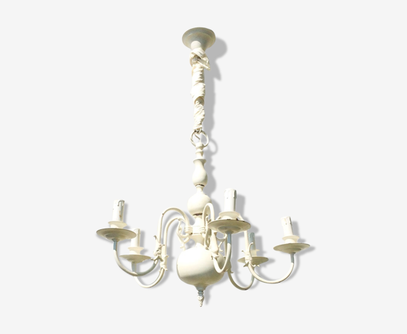 Small Patinated Dutch Chandelier Shabby Chic 54 X 59 Cm Selency Small Patinated Dutch Chandelier Shabby, Shabby Chic Mini Crystal Chandeliers