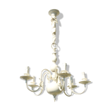 Small patinated dutch chandelier shabby chic 54 x 59 cm
