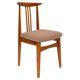Mid-Century Latte Bouclé Chair, Medium Wood, M. Zielinski, Europe 1960s