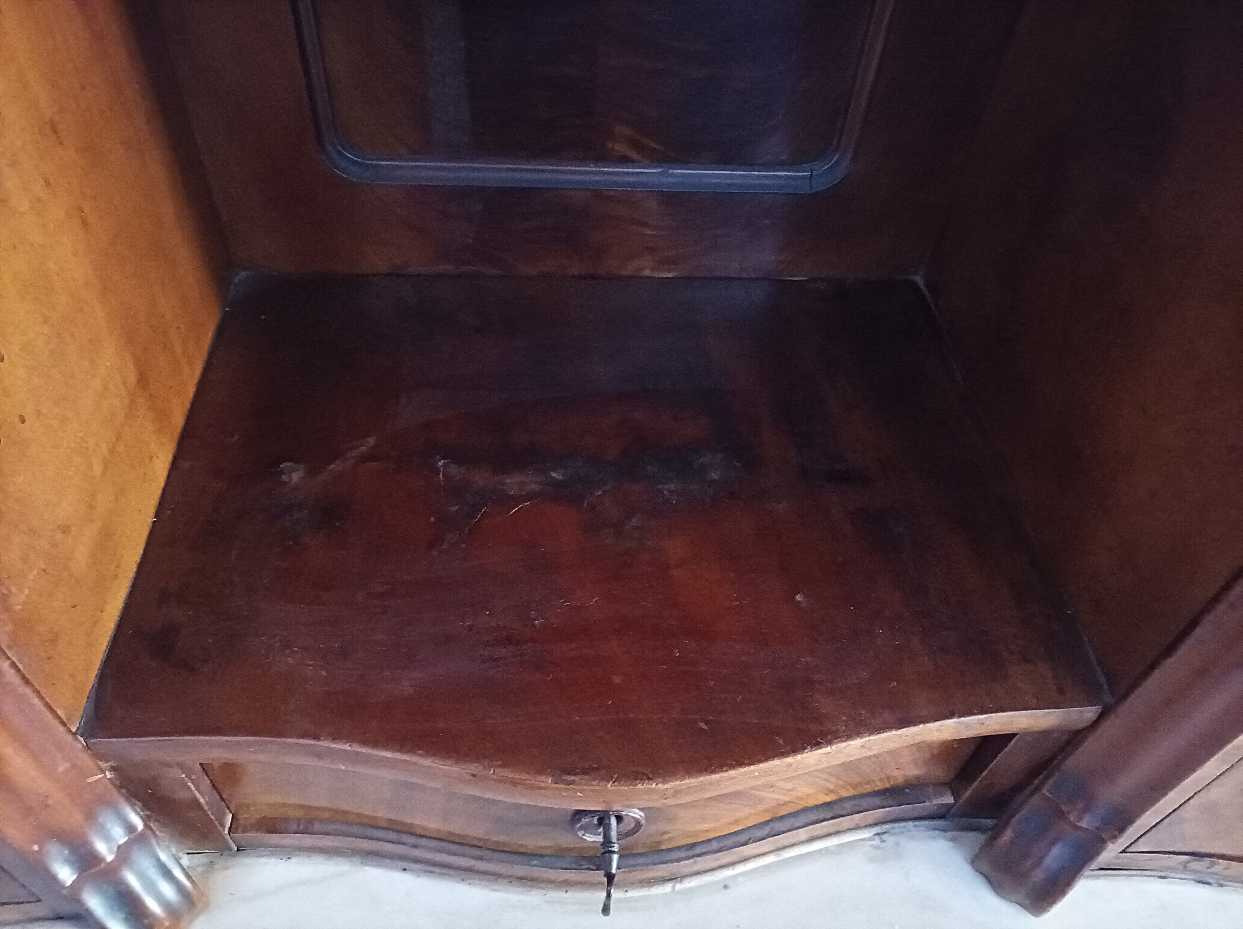 English mahogany shelf sideboard 19th