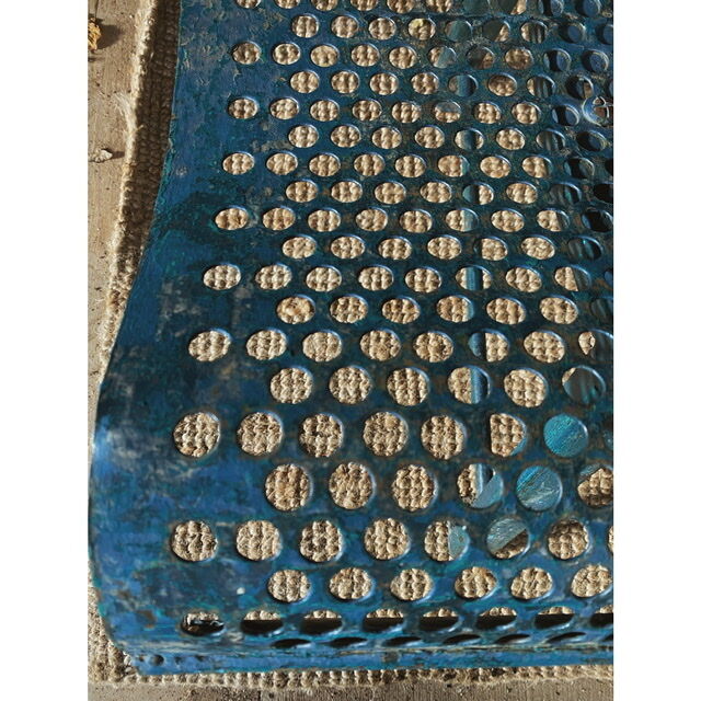 Public garden metal bench in 1950s