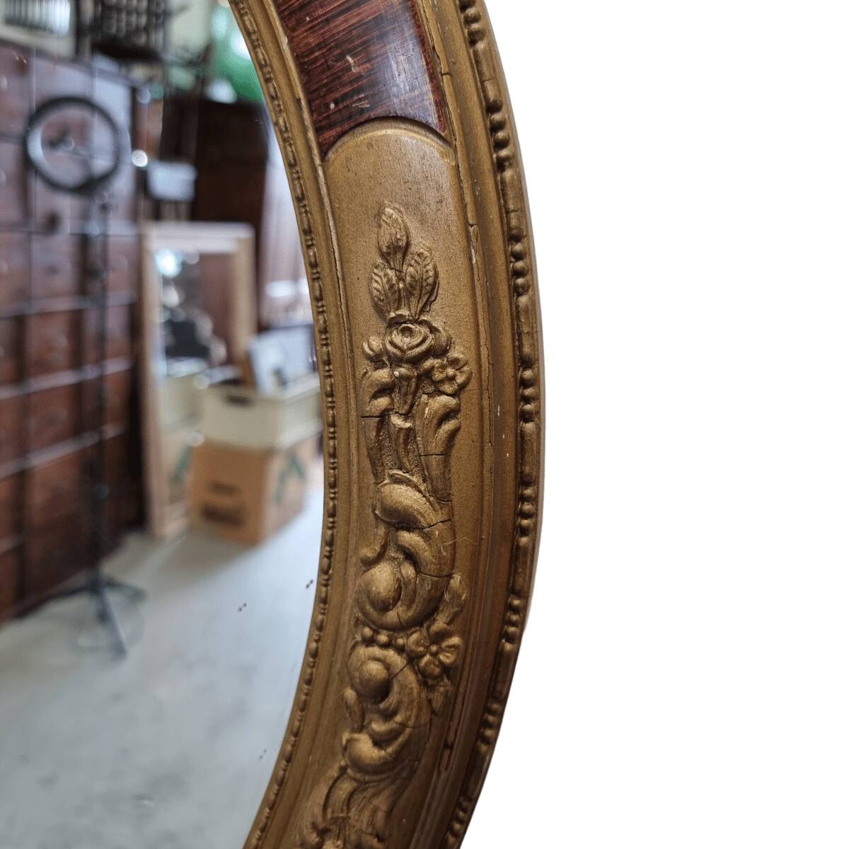 Vintage oval mirror