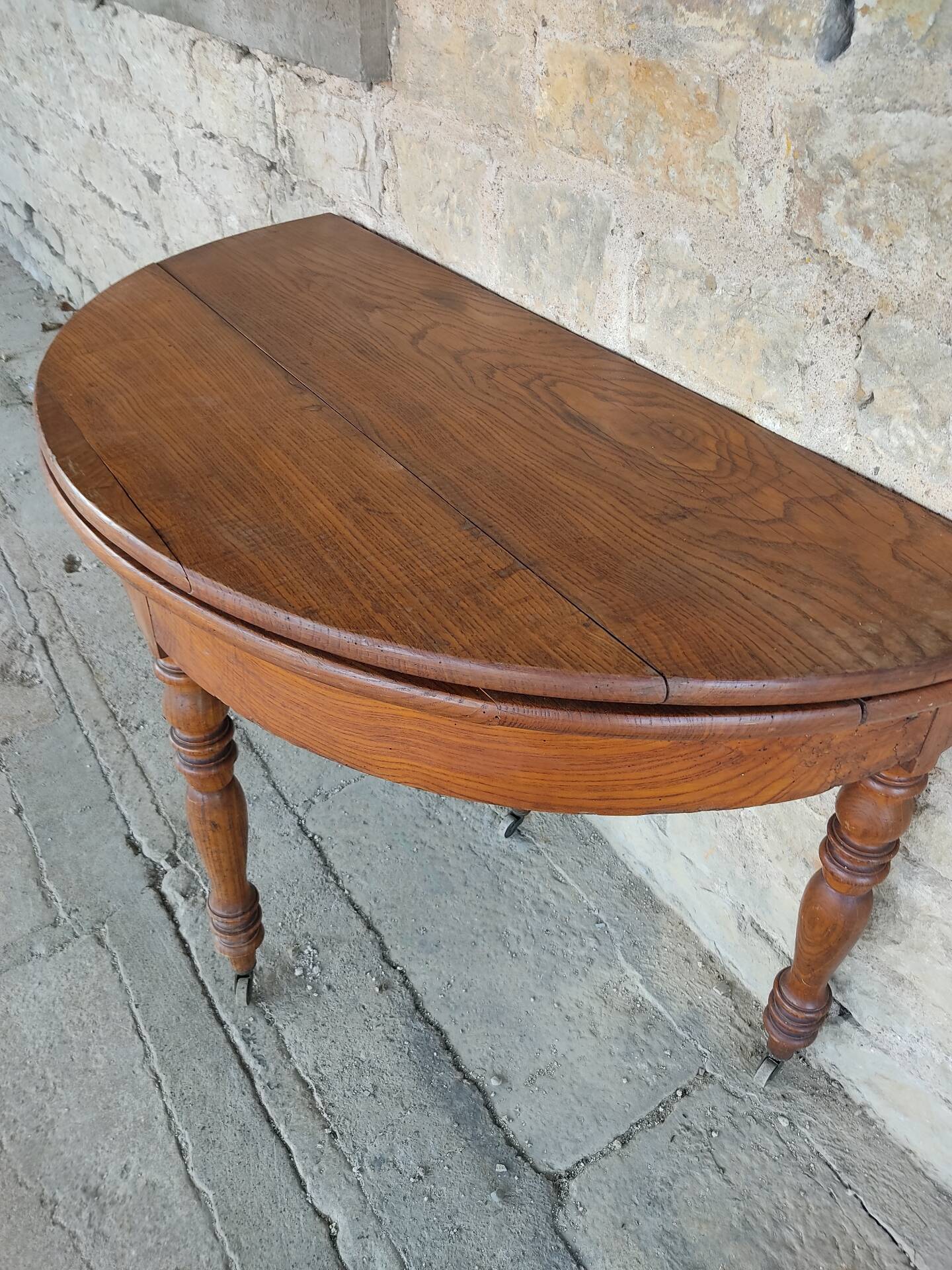 Demi-lune console table