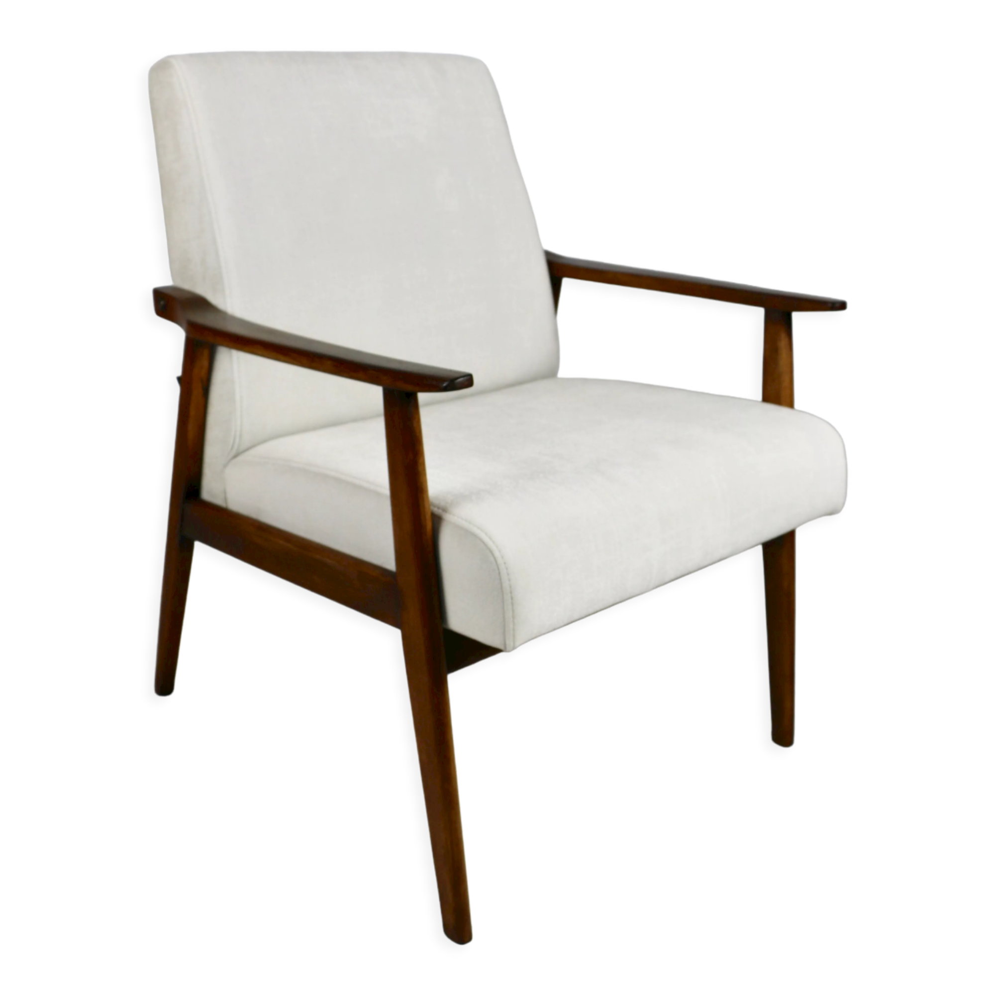 Fauteuil beige vintage, années 1970