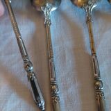 Old silver-plated metal teaspoons
