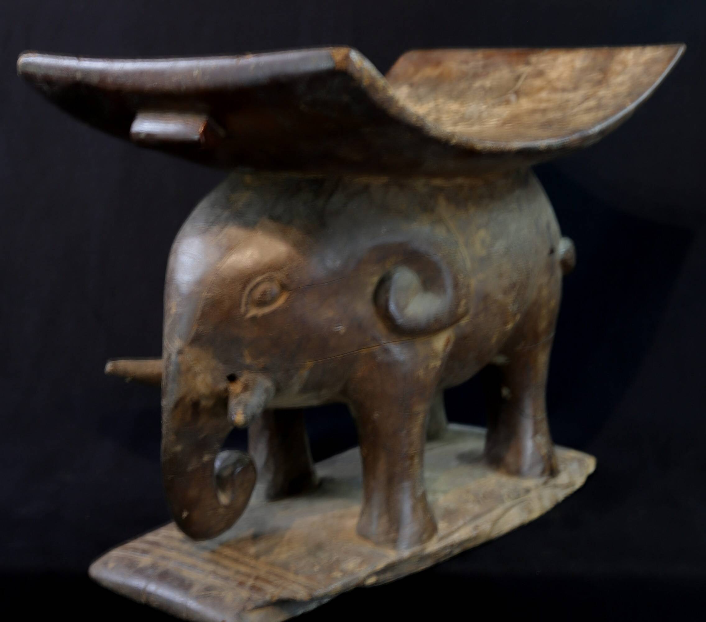 African Art - Old Akan Stool - Ivory Coast