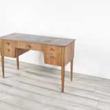 Midcentury Gordon Russell Walnut And Beech Desk / Console Table. Vintage Mo