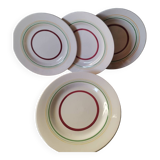Set of 4 vintage plates Gien France Olympic pattern