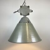 Industrial explosion proof lamp with aluminium shade from polam, 1970s