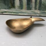 Vintage brass ashtray in the shape of a fruit, pear