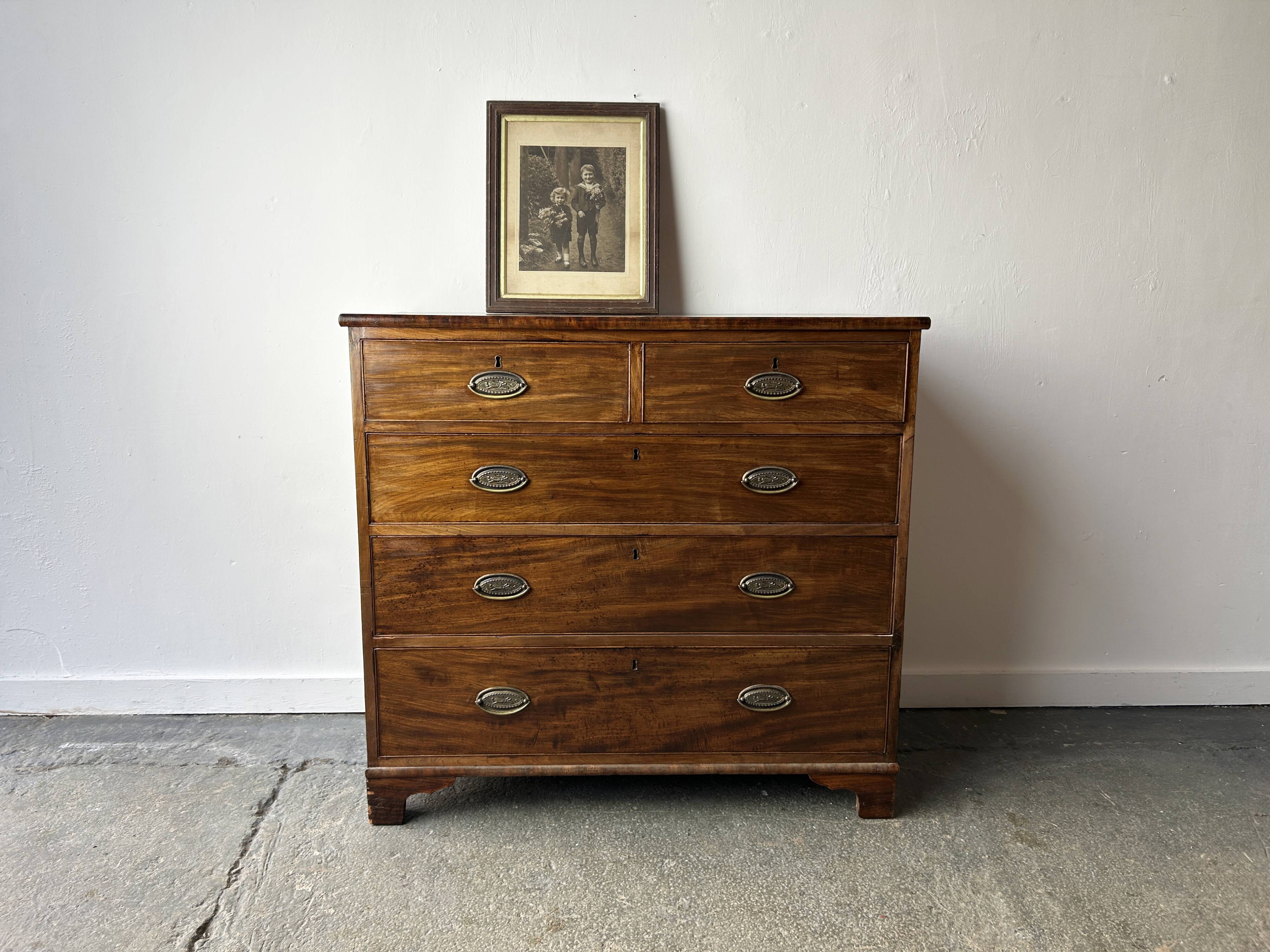 Antique Georgian mahogany two over three chest of drawers 1820–1840