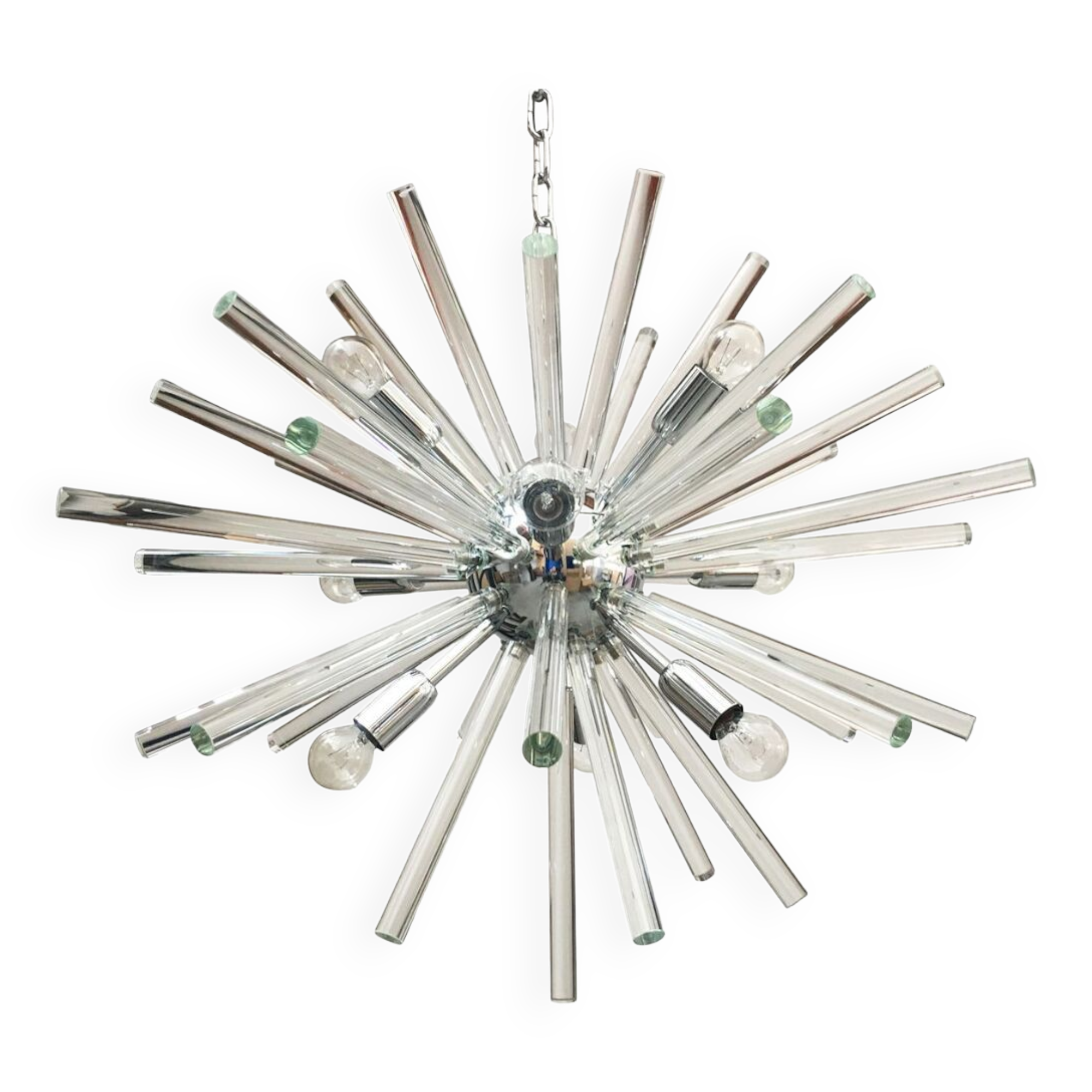 Round Triedro Murano glass chandelier