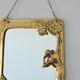 Vintage Art Nouveau Gilded Brass Wall Mirror