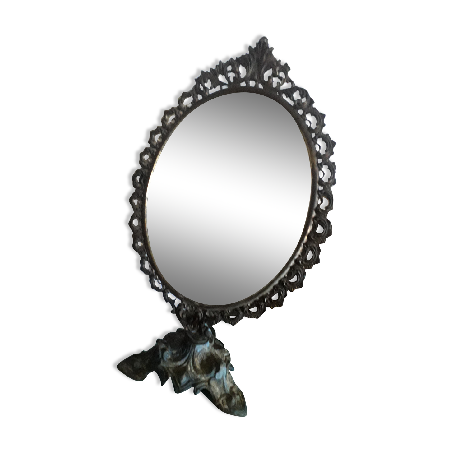 Vintage metal table mirror  29x50cm