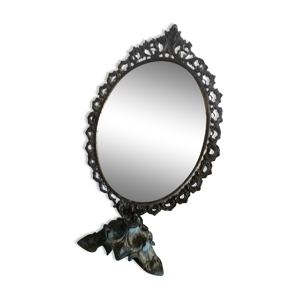 miroir de table en métal