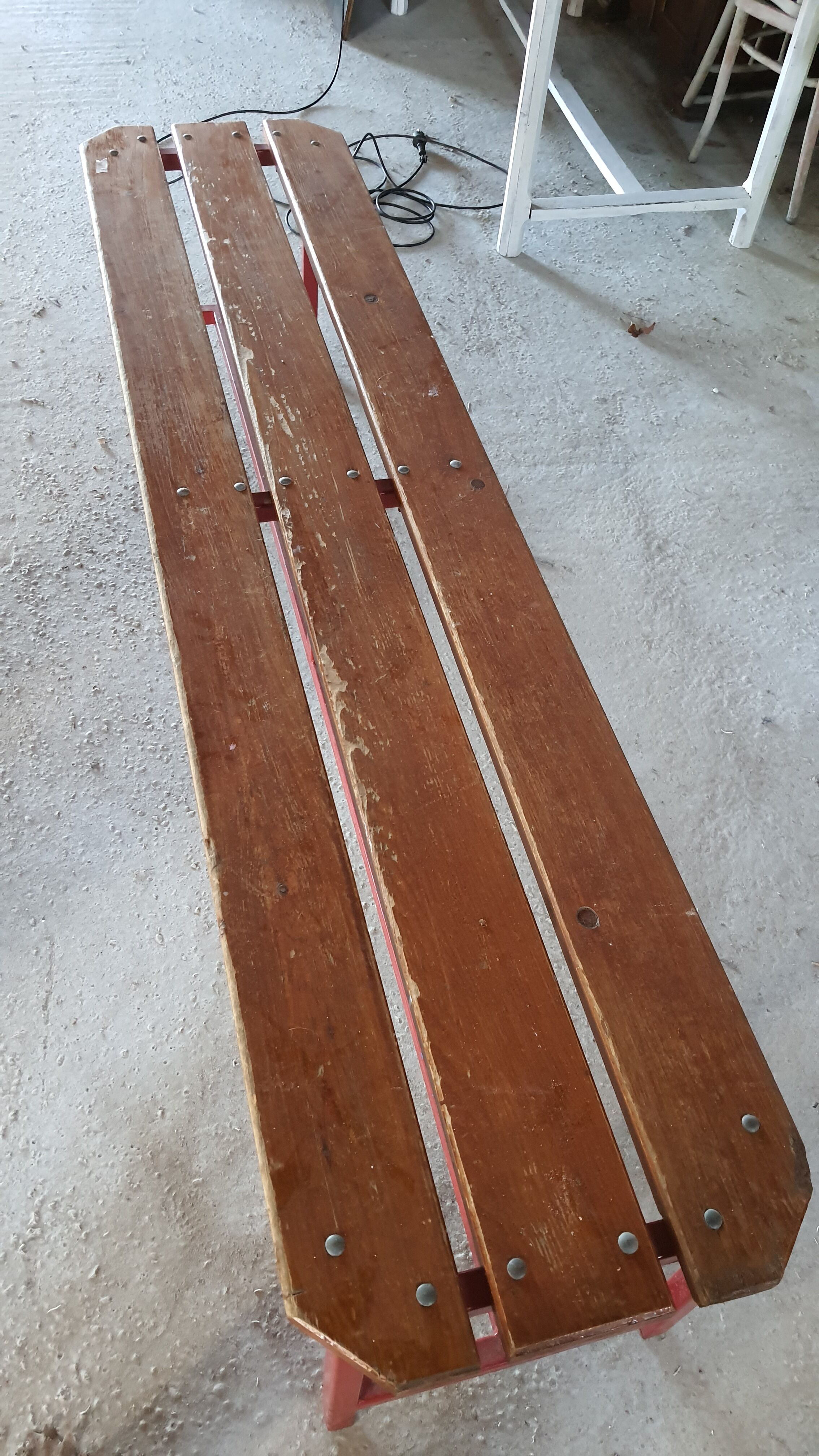 Vintage cloakroom bench