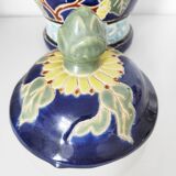 Vase chinois couvert décor de fleurs