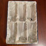 Coffret de 6 verres en cristal Hartzviller design 50 en coffret