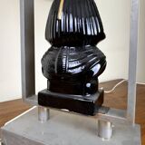 Ceramic desk lamp signed Paolo Traversi Italy circa 1975-1980