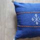 Moroccan blue Berber cotton cushion
