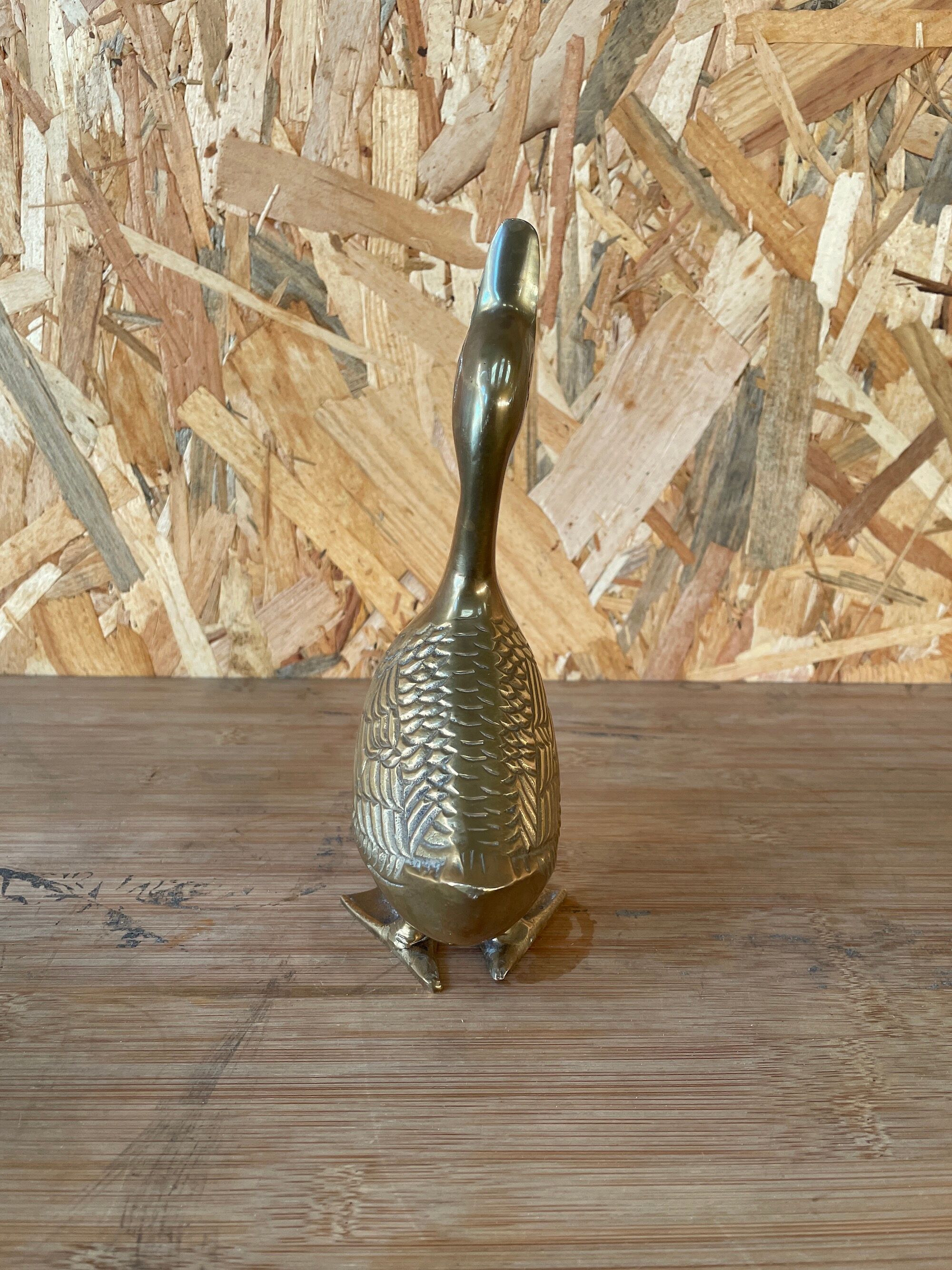 Vintage brass duck