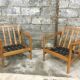 Pair of Scandinavian armchair fabric tiles