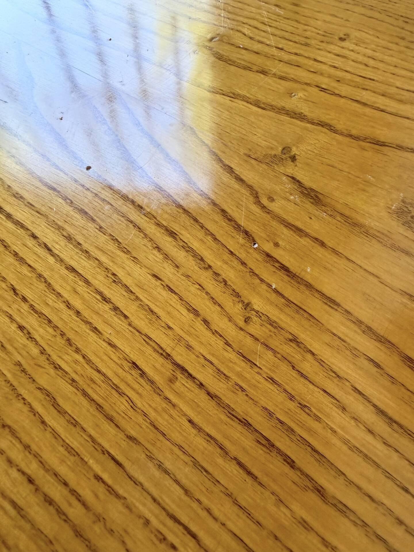 1950s round tripod oak coffee table