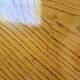 1950s round tripod oak coffee table