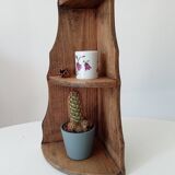 Antique wooden corner wall shelf