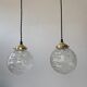 Pair of old round hangers 15 cm vintage