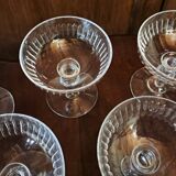 11 old crystal Champagne glasses