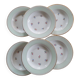 6 opaque porcelain soup plates 1940s