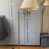 Brass reading floor lamp