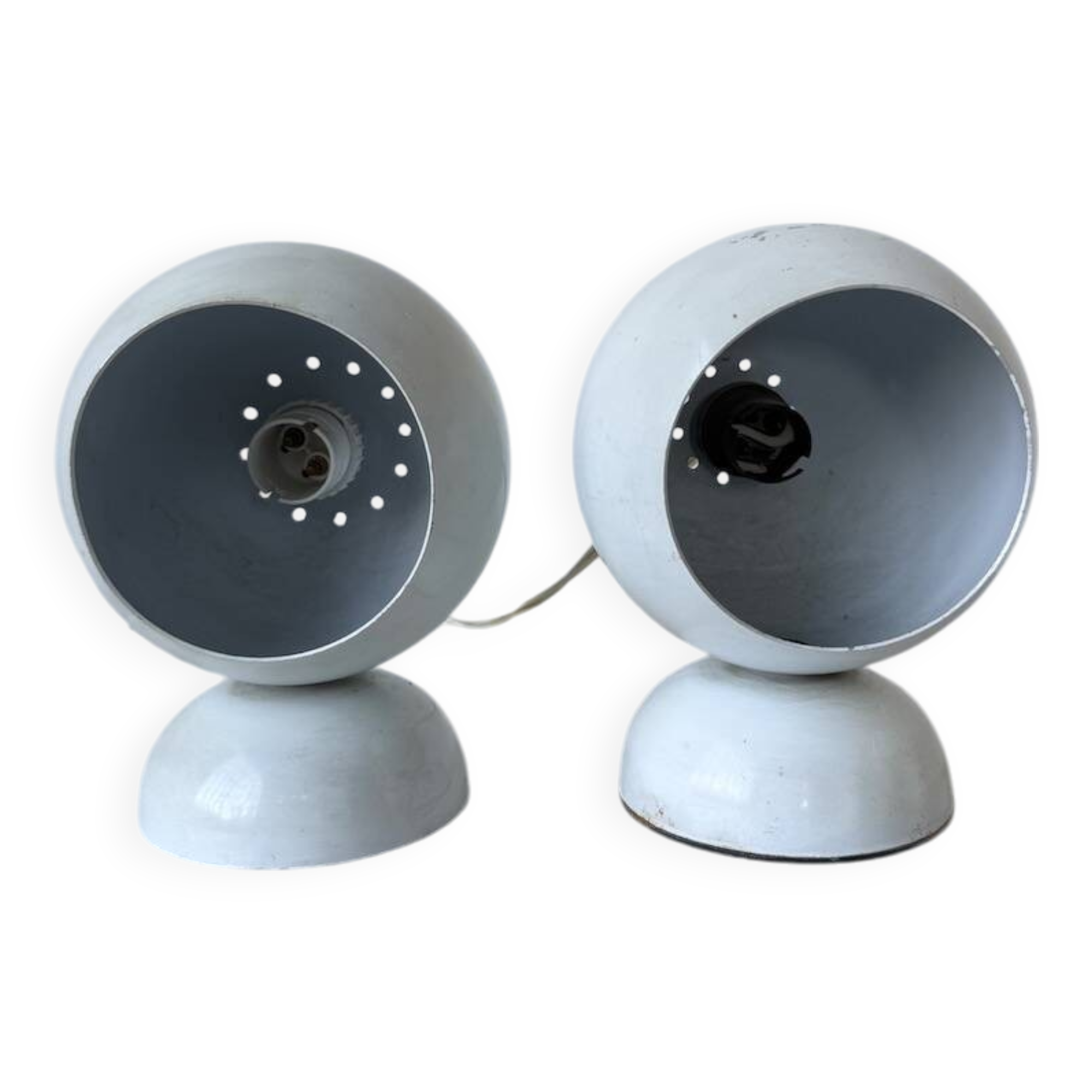 Paire de lampes « eyeball » années 80