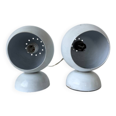 Paire de lampes « eyeball » années 80