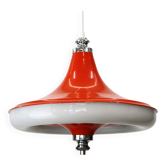 Vintage lamp by Massive Belgium in orange/white/chrome color - Belgium 1977