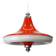 Lampe vintage de Massive Belgium, couleur orange/blanc/chrome - Belgique 1977