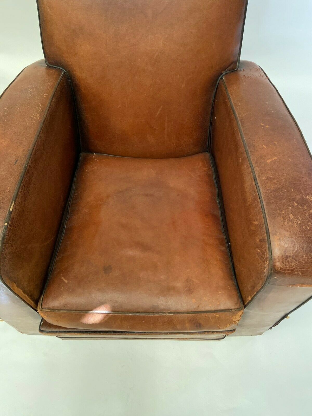 Leather club armchair 1930