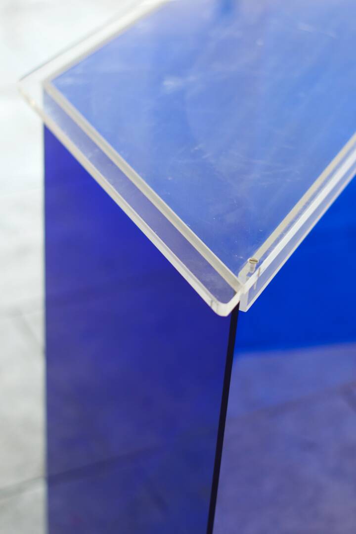 Two vintage Klein blue consoles 1988