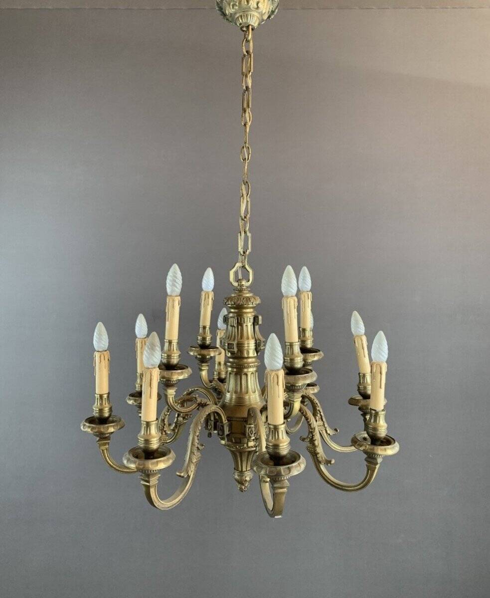 Bronze Chandelier Early 20th Century