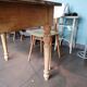 wooden dining table, vintage, turned legs, firm table style