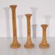 Set of Scandinavian wooden candle holders 1960