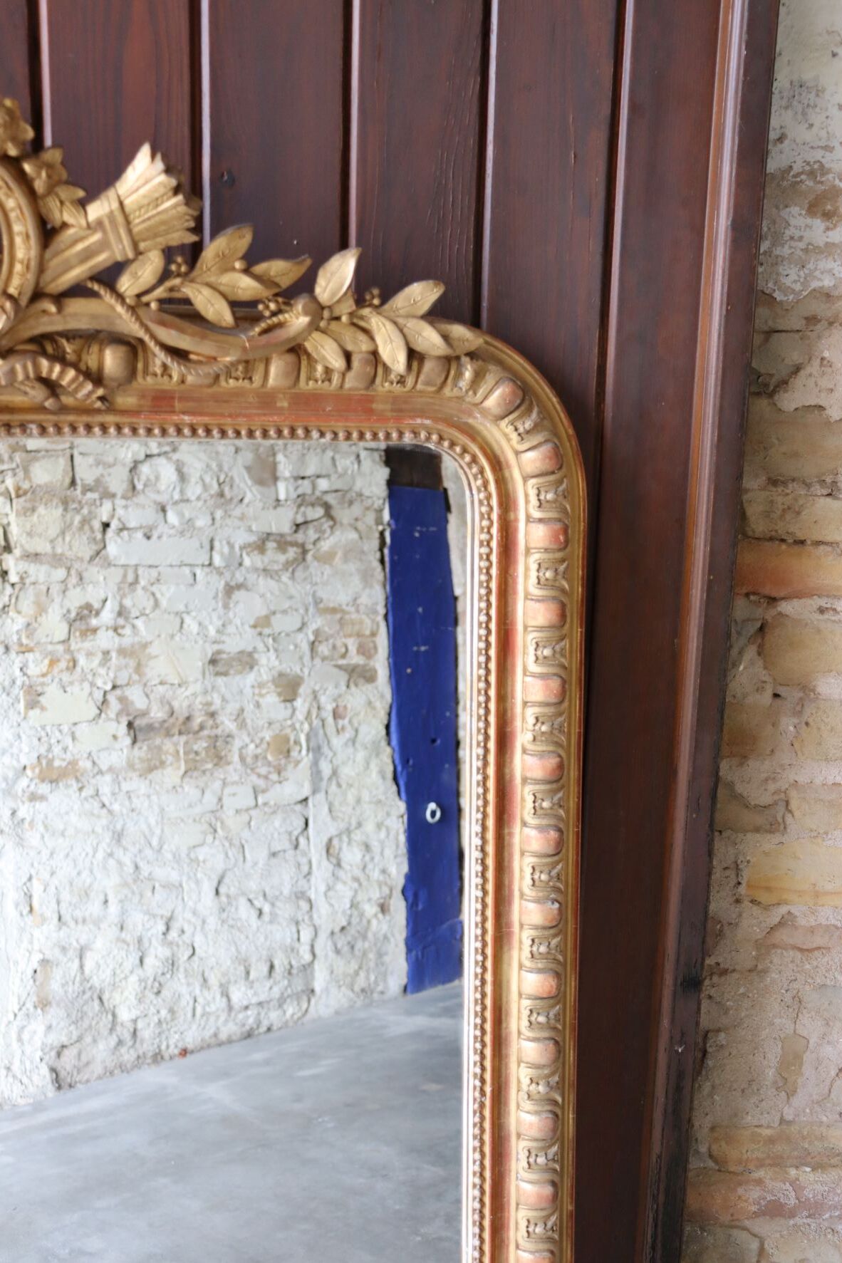 Mirror Louis Philippe gilded, 166 x 100 cm