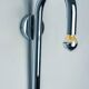 Space-age tubular wall lamp, chromed metal, Italy, 1970