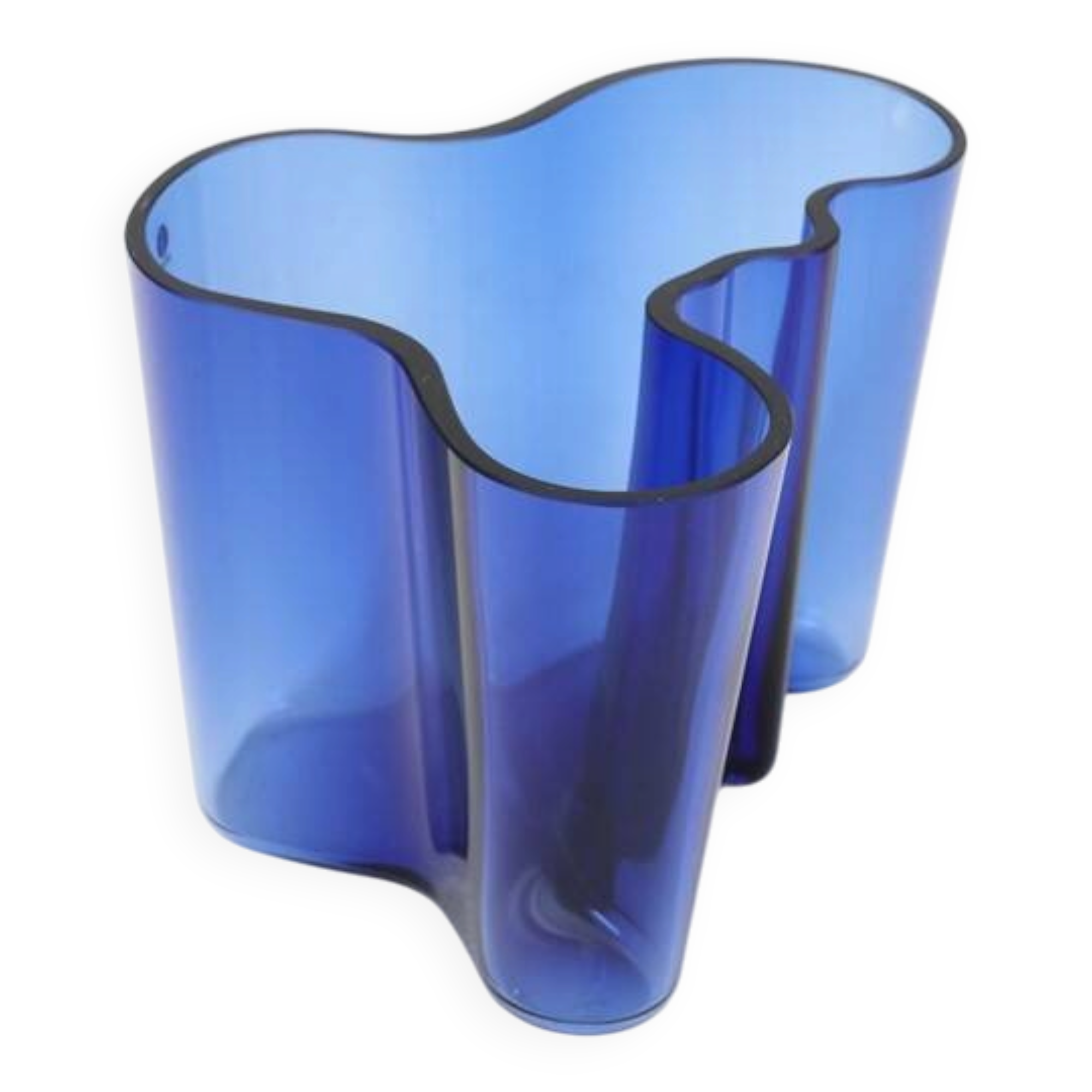 Big Iittala / Alvar Aalto “3030” / “Savoy” vase / cobalt blue / mid-century modern design