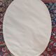 Grand miroir ovale en céramique rose (76cm) – design italien vintage
