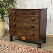 Victorian English commode from the 19th century in mahogany.