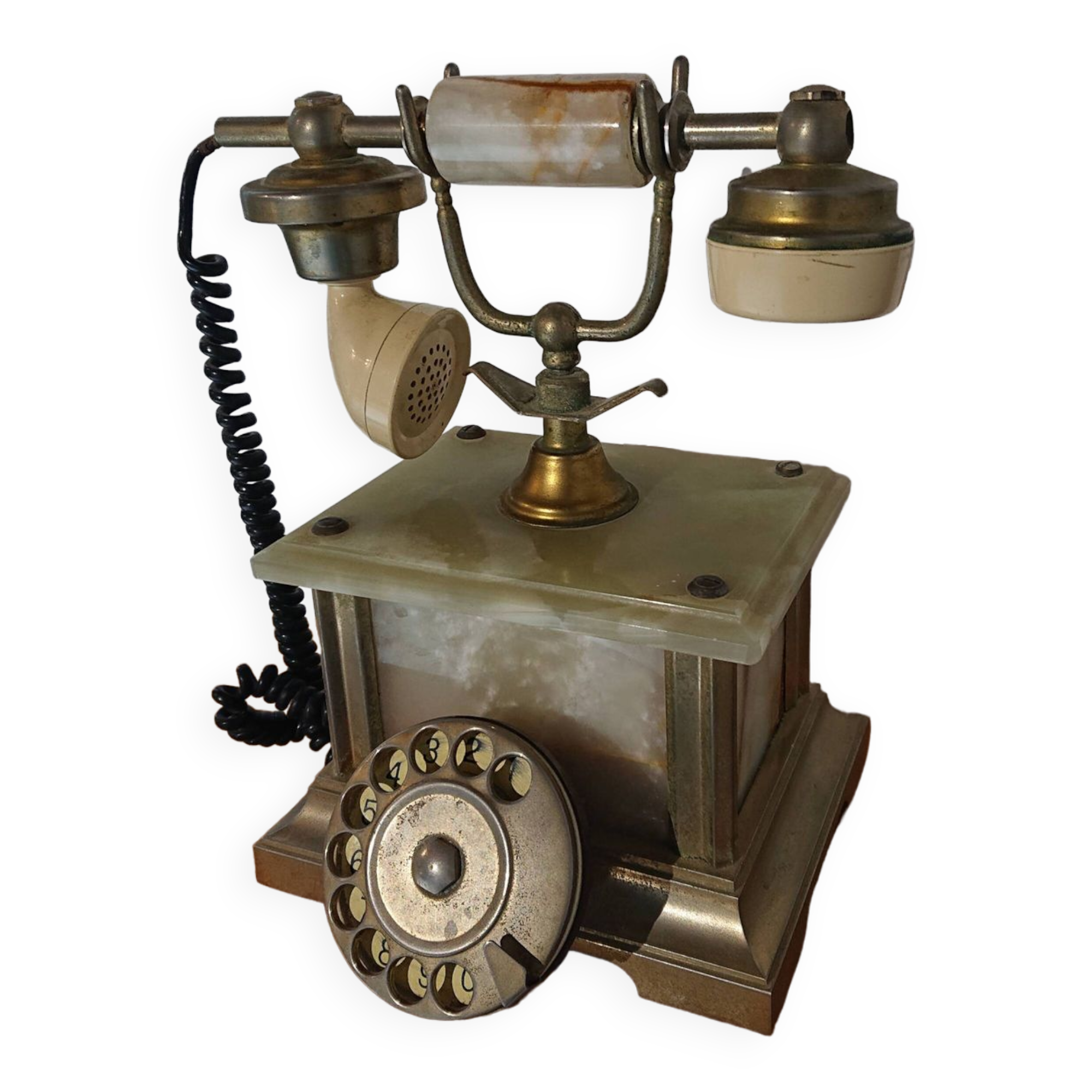 Téléphone rotatif onyx vert italien